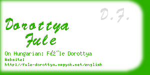 dorottya fule business card